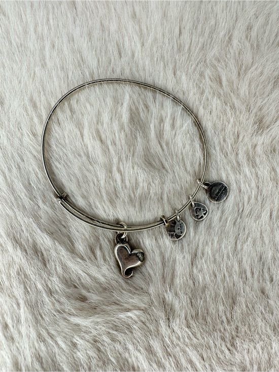 Alex and Ani Jewelry - Alex & Ani Silver Heart 3 stud Charm  Bracelet